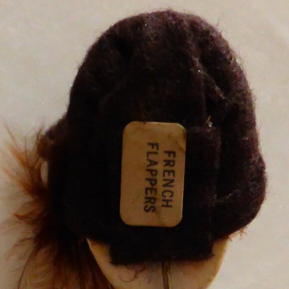 Beautiful Vintage Flapper Stick Pin Brooch 1970s Collectible, Handpainted French - Picture 4 of 6